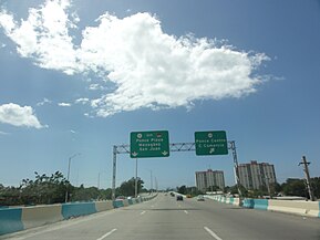 Southbound lanes of PR-12, near exit to PR-133 (Calle Comercio), in Ponce