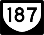 Highway 187 marker