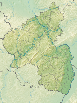 唐纳山 Donnersberg在莱茵兰-普法尔茨州的位置