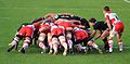 Image 24 Scrum (rugby) Credit: PierreSelim A rugby football scrum. More selected pictures