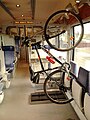 Bikes storage space on the train