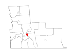 Map highlighting Port Dickinson's location within Broome County.