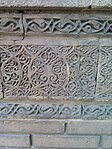 Islamic decoration on the mosque's stones and bricks.