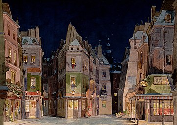 La bohème, act 2 set design