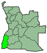 纳米贝省在安哥拉的位置
