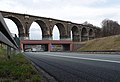 Crossing a railway at Chemnitz in eastern Germany