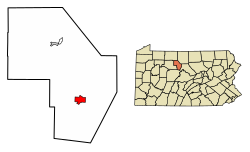 Location of Driftwood in Cameron County, Pennsylvania.