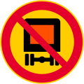 No vehicles carrying dangerous goods