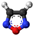 Skeletal formula of furazan