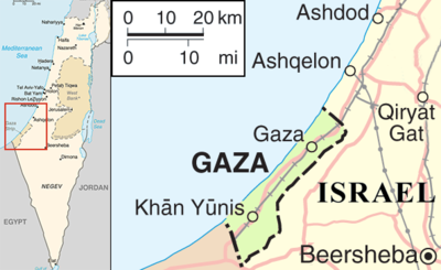 Maps of Israel and Gaza