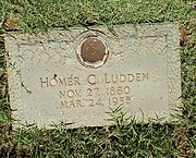 Grave of Homer C. Ludden (1880-1958) Arizona State Legislator and Founder of the City of Surprise, Arizona.