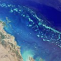 Great Barrier Reef, satellite view