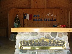 Altar in the open chapel.