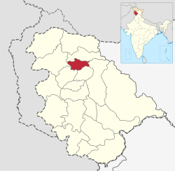 Location of Gungbugh within Jammu & Kashmir state