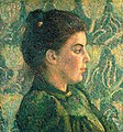 Portrait of Esther Pissarro by Lucien Pissarro