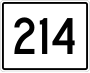 State Route 214 marker