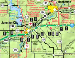 KDOT map of Geary County (legend)