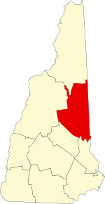 Map of New Hampshire highlighting Carroll County