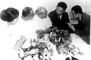 Hare Krishna Konar and Puchalapalli Sundarayya meeting with the Chinese Communist Party's delegation in Beijing, China