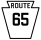 Pennsylvania Route 65 marker