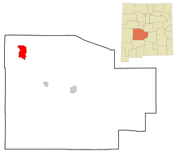 Location of Alamo Navajo, New Mexico