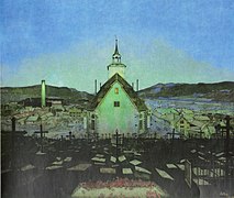 Natt painting by Harald Sohlberg from 1904 (titled Night)