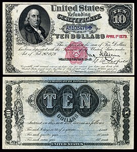 $10 Refunding Certificate (1879)