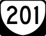 State Route 201 marker