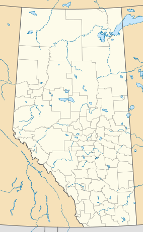 Map showing the location of Pembina River Provincial Park