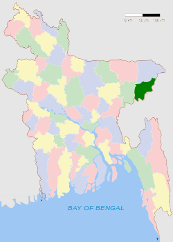毛尔维巴扎尔县于孟加拉位置图