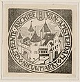 Stamp design for the Amsterdam City Archives, ca. 1900