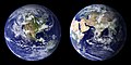 Image 44Blue Marble composite images generated by NASA in 2001 (left) and 2002 (right) (from Environmental science)