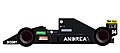 The Andrea Moda C4B with the livery used in 1992 South African Grand Prix