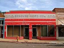 An early store still lettered for the company (as of 2008) long after its closure, in Bisbee, Arizona