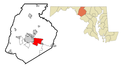 Location of Linganore-Bartonsville, Maryland