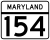 Maryland Route 154 marker
