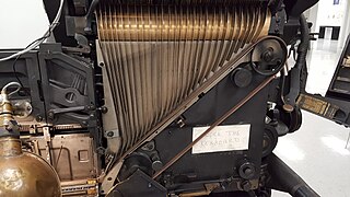 Detail of Linotype mechanism