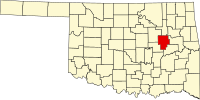 俄克拉何马州奥克马尔吉县地图