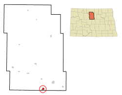 Location of Kief, North Dakota