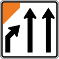 Lane management (three lanes, left lane merges)