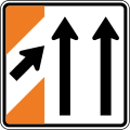 Lane management (lane entering from the left)