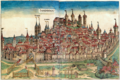 Image 12This woodcut shows Nuremberg as a prototype of a flourishing and independent city in the 15th century. (from History of cities)