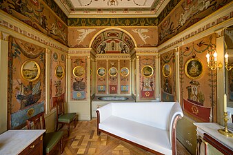 Napoleon's bath of the Château de Rambouillet, Rambouillet, France, painted by Godard and Jean Vasserot, 1806