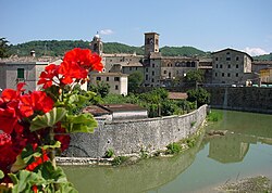 View of Sant'Angelo in Vado and Metauro river