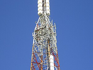 Close up view of Sugarloaf Communications Tower.