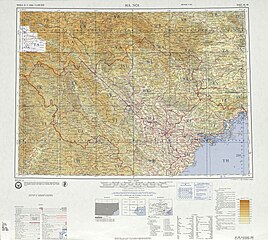 From the International Map of the World and Operational Navigation Chart, late 20th century - West