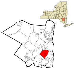 Location in Ulster County and New York