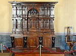 Wardrobe; c.1530; carved walnut; height: 230 cm; Château d'Écouen[49]