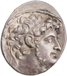 Antiochus XI on the obverse of a tetradrachm