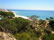 The cliff tops at the western end of Praia da Oura